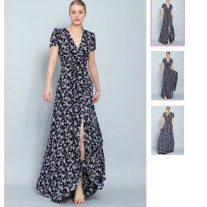 Floral Maxi Wrap Dress - Aaka - S
